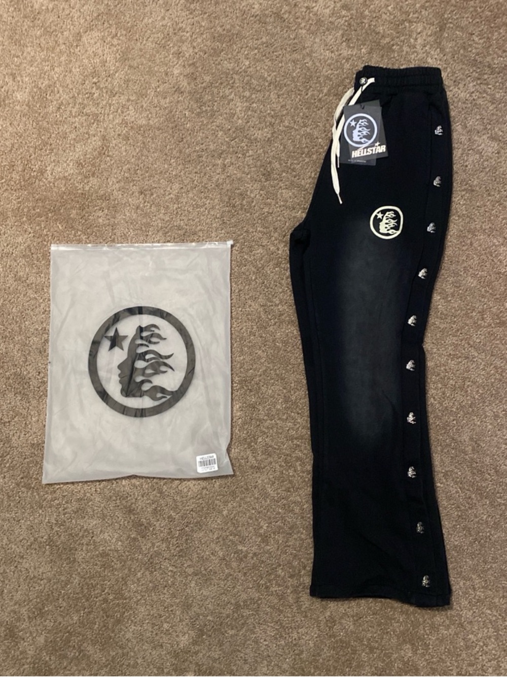 Hellstar Black Logo Track Pants